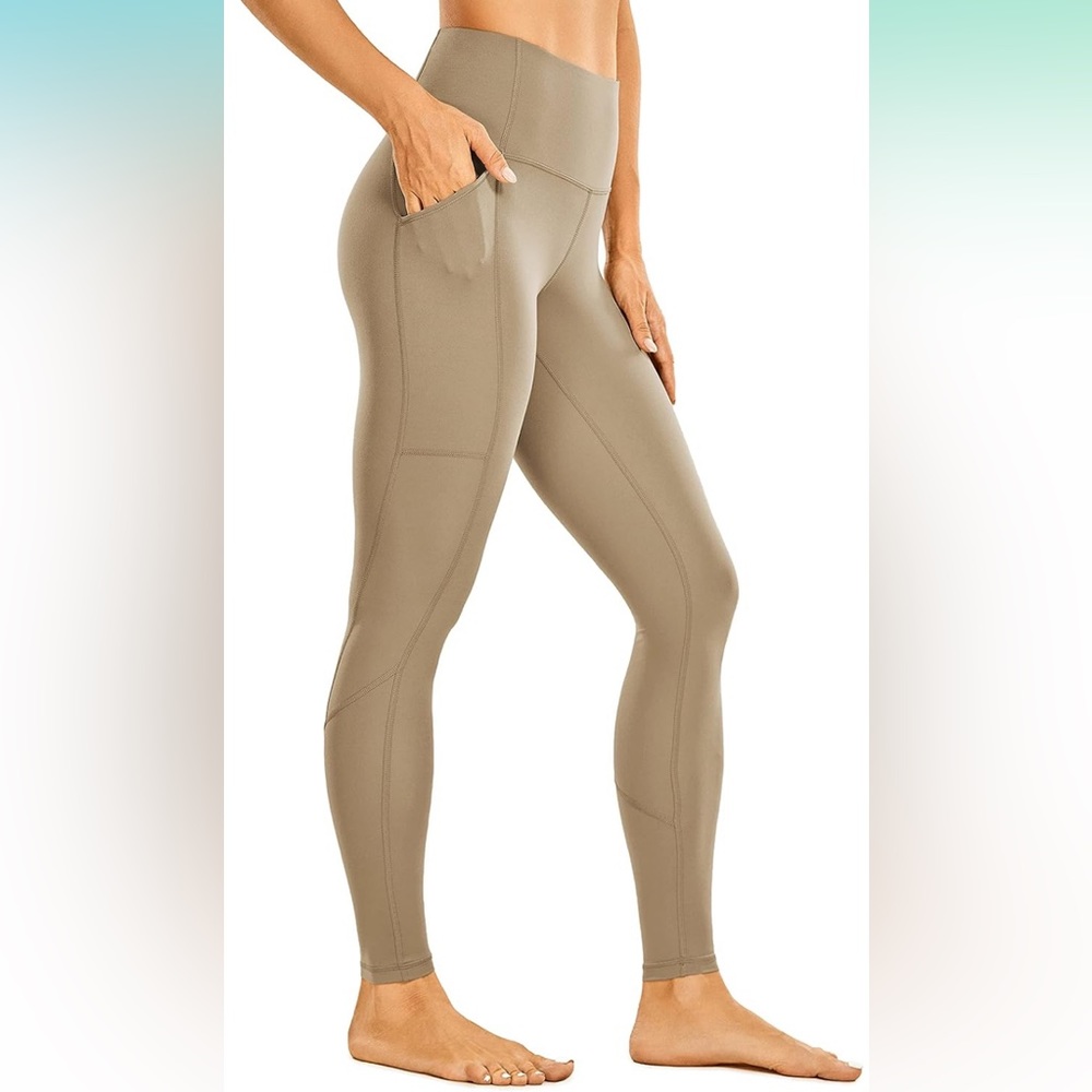 CRZ YOGA Woman’s Naked Feeling Soft Yoga Pants 25 inches Brushed Workout Legging